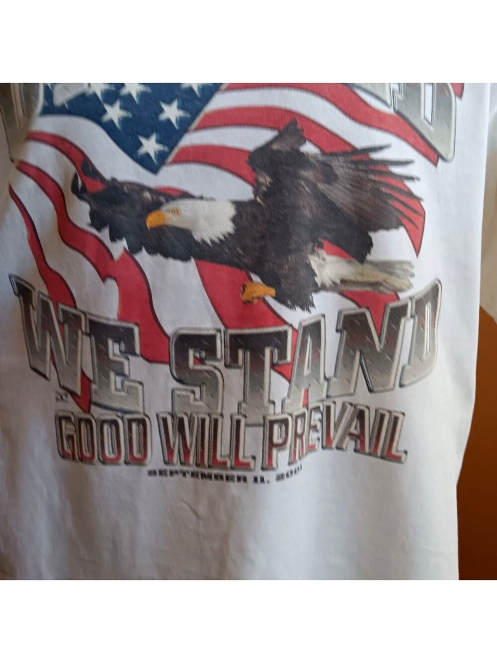 XL Vintage T-shirt Large September 11 Eagle Y2K United We Stand Good Prevail